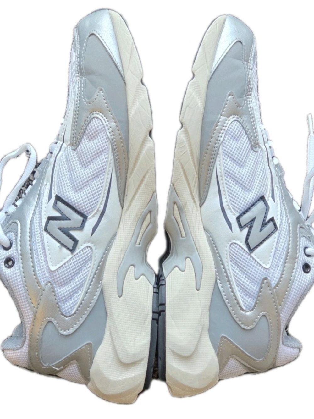New Balance 725 ML725CD White Metallic Silver Slate Grey US Men's Size 10.5 - Picture 6 of 11